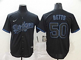 Dodgers 50 Mookie Betts Black Shadow 2020 Nike Cool Base Jersey,baseball caps,new era cap wholesale,wholesale hats